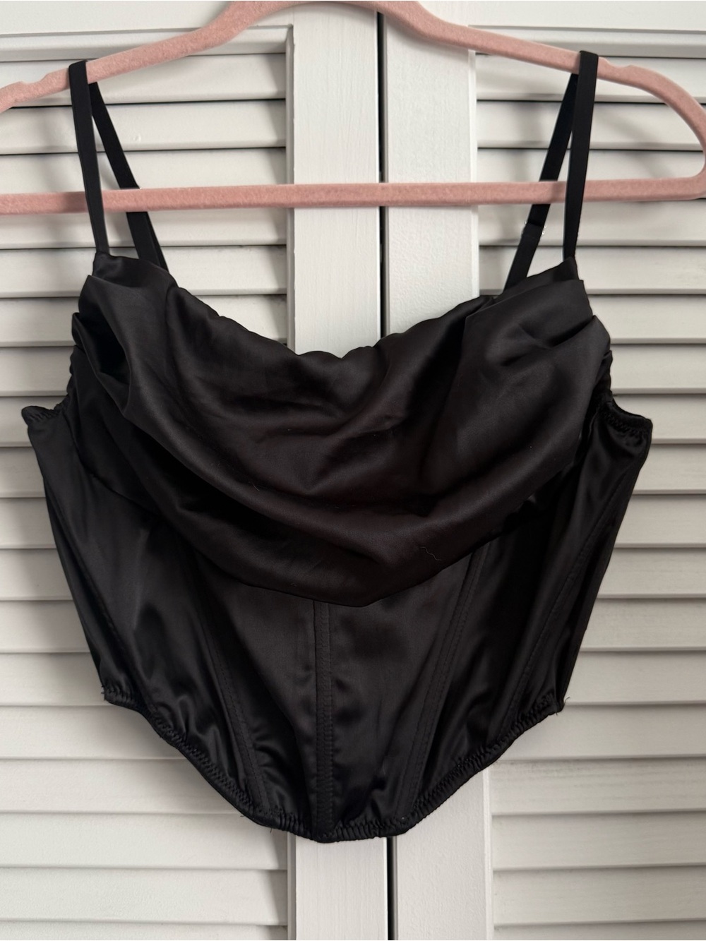Urban Outfitters Black Cowl Neck Corset